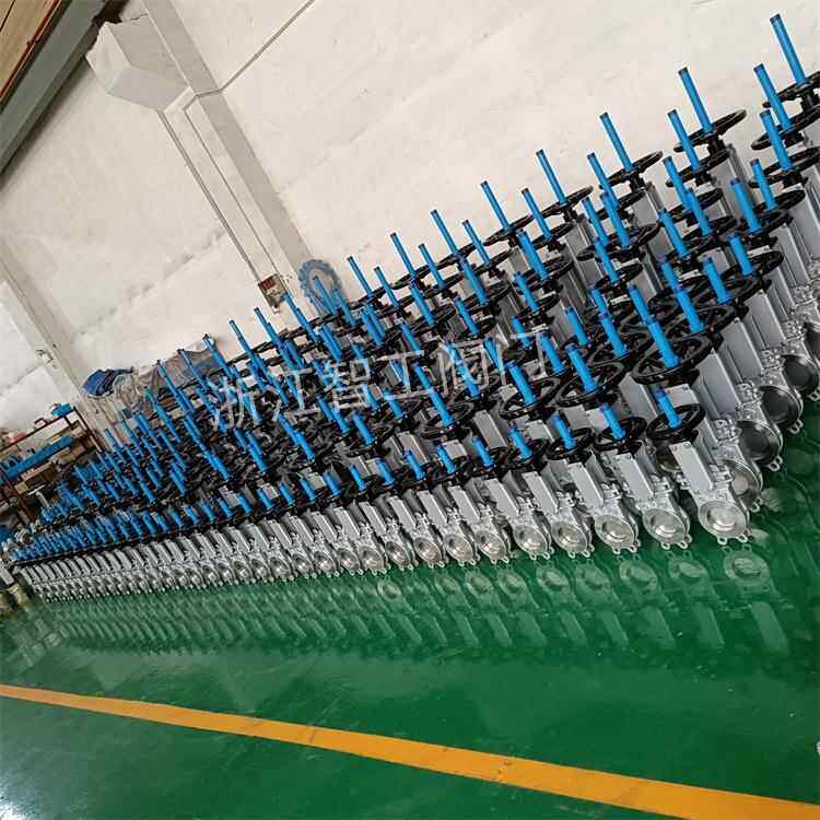 智工不锈钢对夹式刀闸阀手动浆闸阀厂家PZ7F-10PDN100DN150