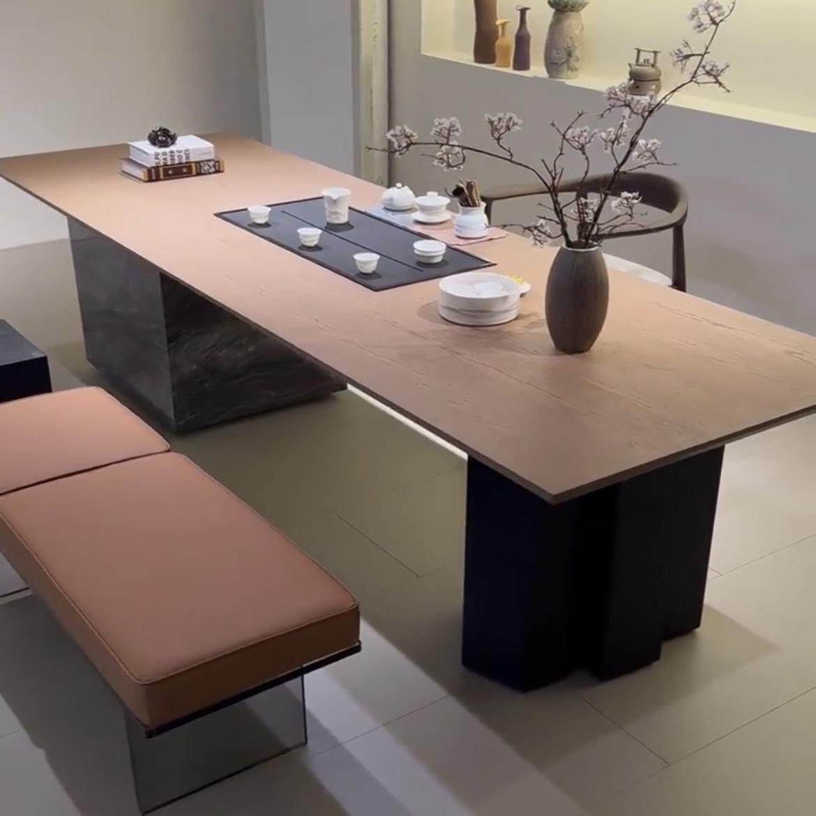 新中式黑胡桃木茶桌椅组合现代简约客厅家用办公室实木茶台泡茶桌,住宅家具,家用茶台/茶桌,淘宝优惠券,粉丝福利购,淘宝优惠卷