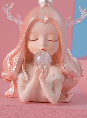 直销新款创意美人鱼海洋女孩树脂工艺品礼物 少女心蛋糕烘焙汽车