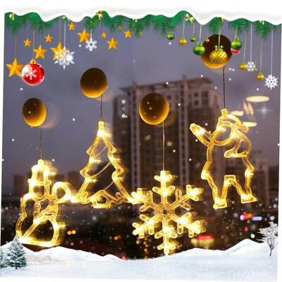 led Christmas decoration light window suction panel light be