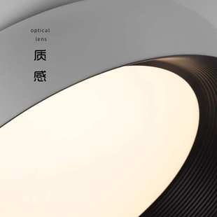 极简吸顶灯 圆形led灯 卧室房间现代简约护眼白色黑色意式