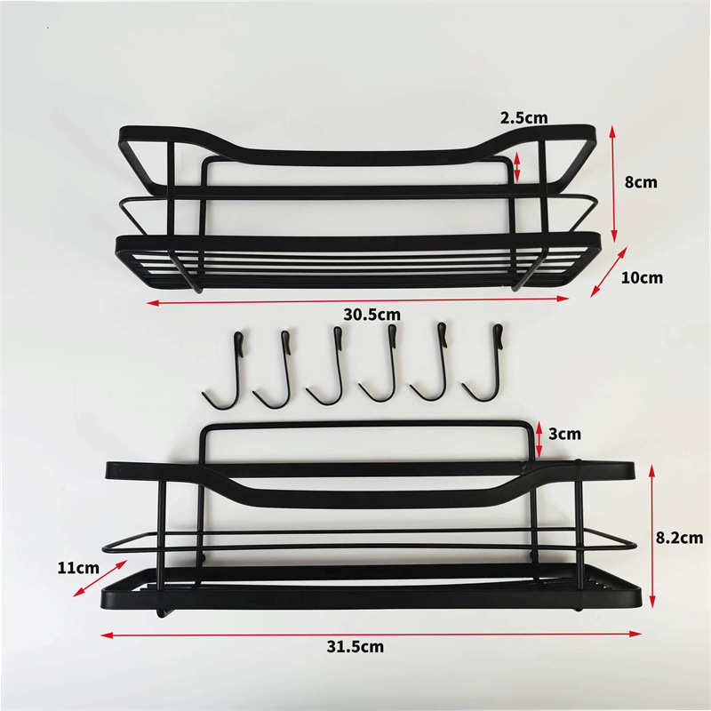 304免打孔浴室置物架 不锈钢壁挂式厕所卫生间长方形收纳架
