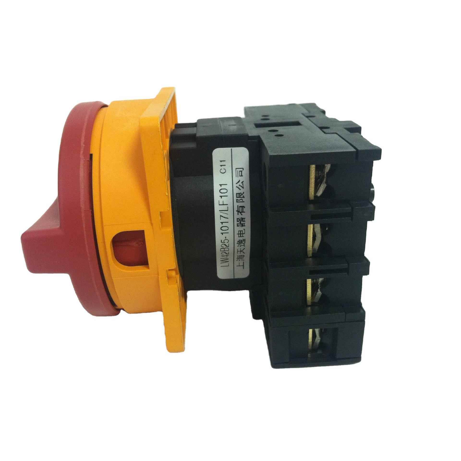 TAYEE天逸凸轮开关LW42B25-1017船型开关4P/25A开关380V墙壁开关