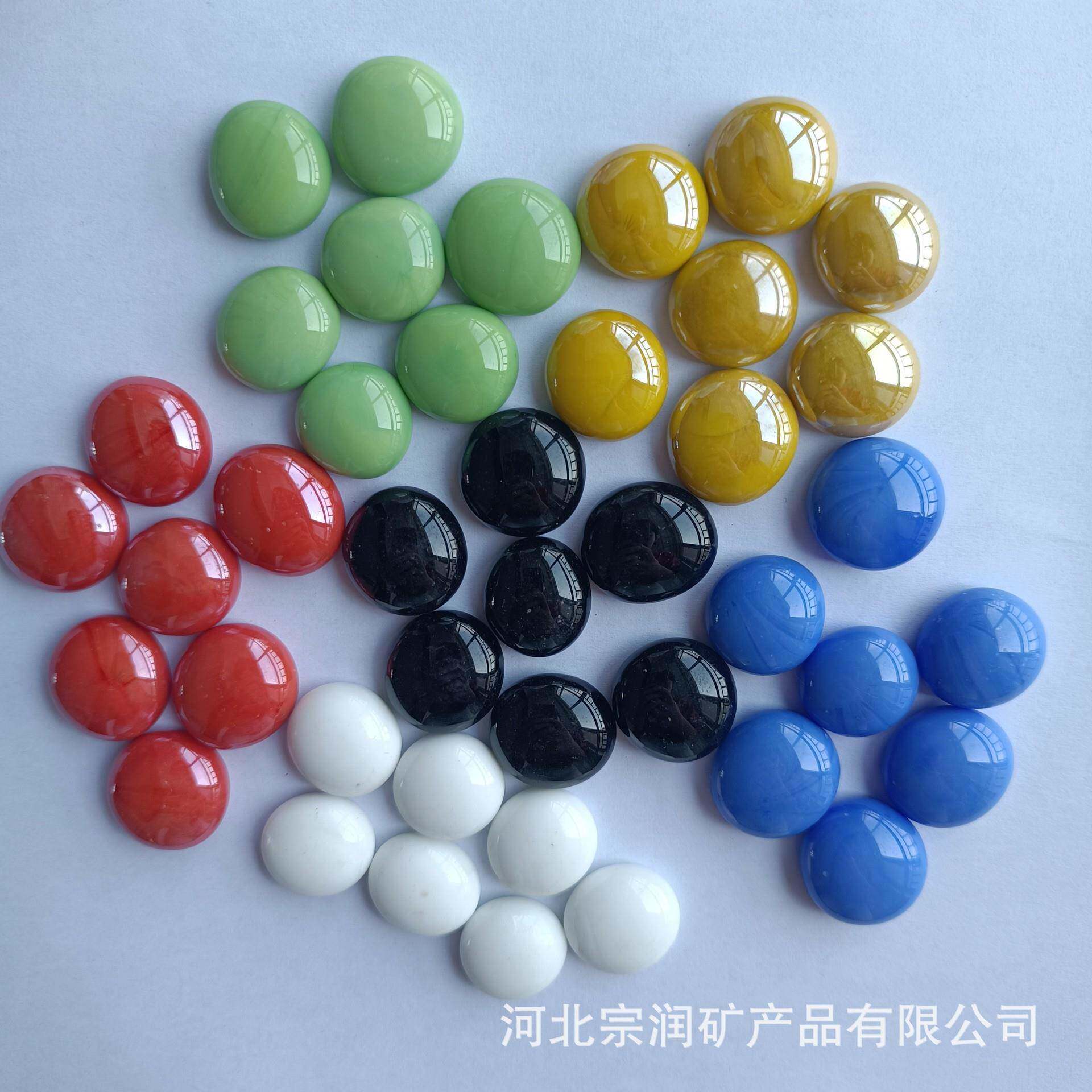 陶瓷扁珠 雨花石 水培花卉盆栽装饰用玻璃石 鱼缸造景摆件石头