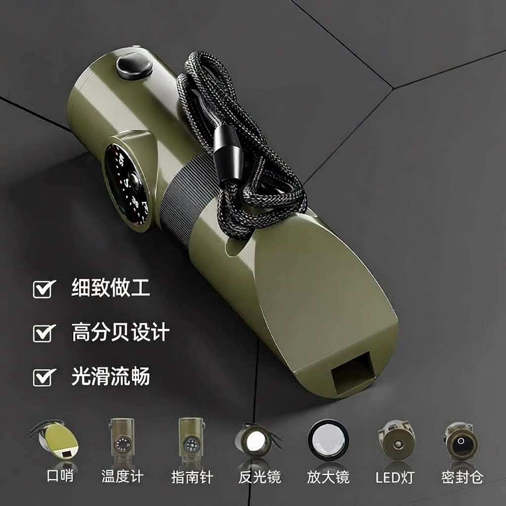 合一口哨儿童地震多功能组合工具
