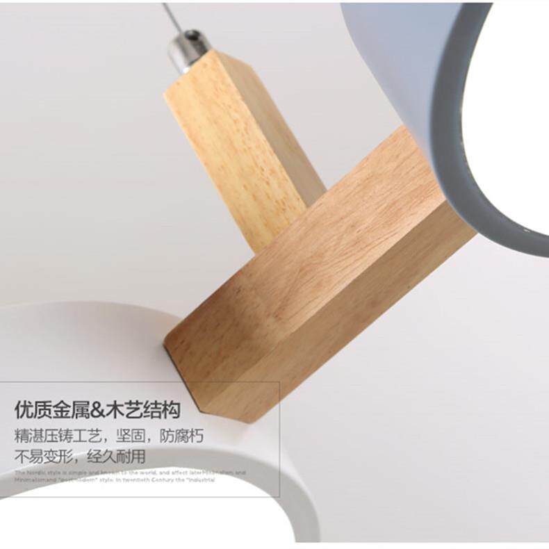 北欧三头餐厅灯具现代简约马卡龙彩色吧台卧室咖啡厅吊灯D9112-3