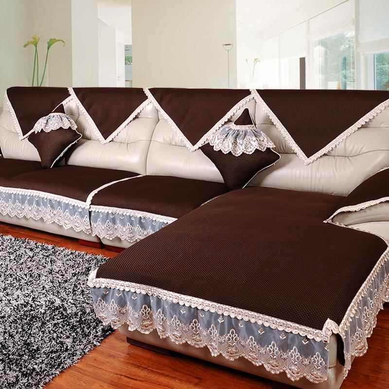 高档真皮包沙发垫欧式四通用224新季款贵妃全0冬季防滑坐垫沙发套