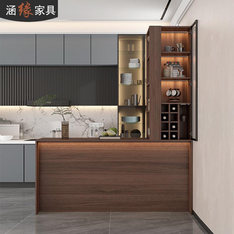 代简7G330约双面一吧台桌酒现柜体客厅隔间收纳柜用岛台餐柜7G33