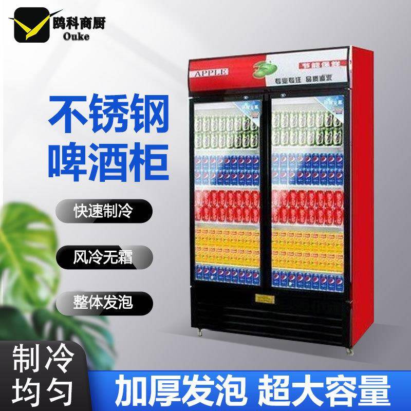 饮料展示柜商用便利店冷藏保鲜柜立式单双开门冰柜冰箱超市啤酒柜