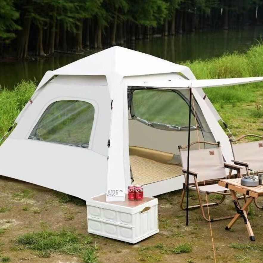 一体帐篷野餐便携式速全自动帐篷野营户外帐篷天幕开折叠露营二合