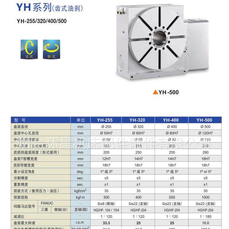 昱燊YH-400(5°)数控转台第四轴数控分度头