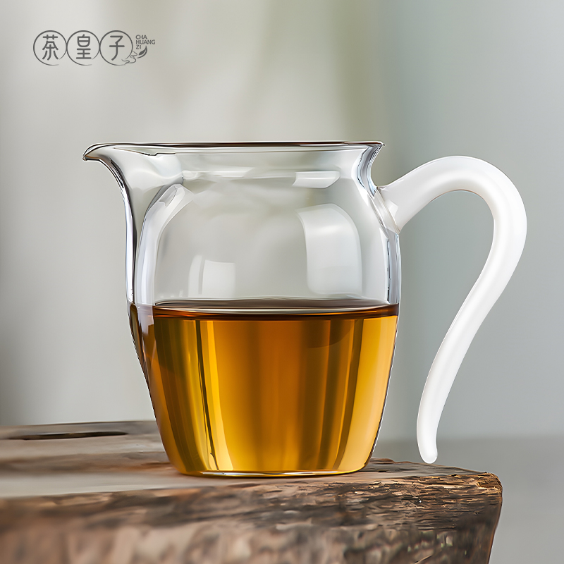 茶皇子公道杯加厚玻璃耐热泡茶功夫茶具配件茶海彩把茶杯套装茶道