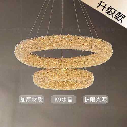 鑫之星水晶新款创意客厅吊灯卧室设计师现代轻奢绣球水晶荔枝床头