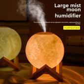 加湿器高颜值卧室补水喷雾静音空气净化香薰小夜灯USB插电式 星球