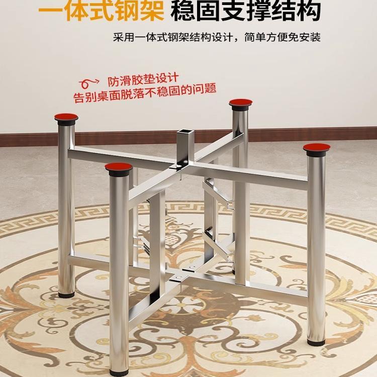 三梦实木折叠大圆桌带转盘餐桌家用10人15圆形桌面板饭店商用饭桌
