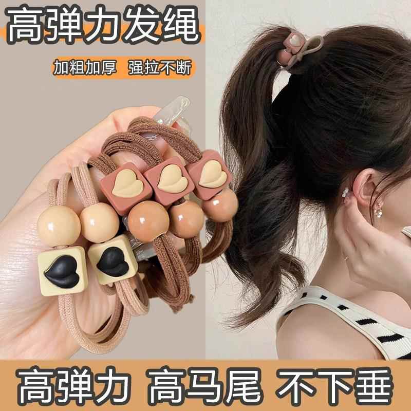 加粗头绳高弹力耐用橡皮筋女扎头