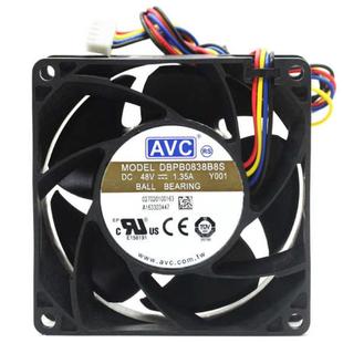 48V DBPB0838B8S 1.35A 8038 大风量4线散热风扇 全新原装 8CM AVC