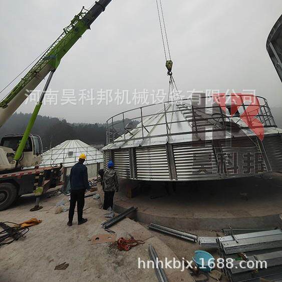 粮仓钢板仓 镀锌工艺装配式玉米钢板立筒仓 杂粮钢板仓制作厂家