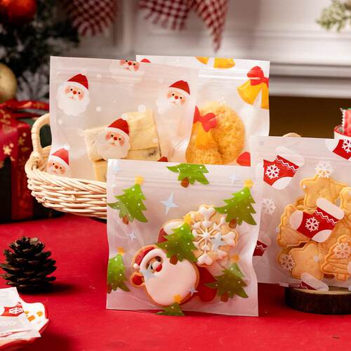 Christmas Treat Bags Cellophane Cookie Zip Party Supplies
