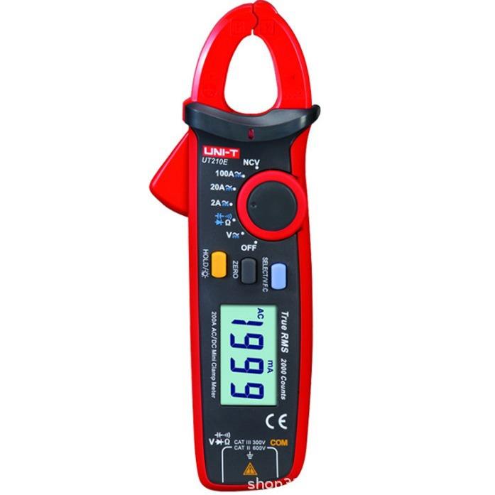 优利德UT210E数字钳形表高精度钳型万用表全自动交直流迷你电流表