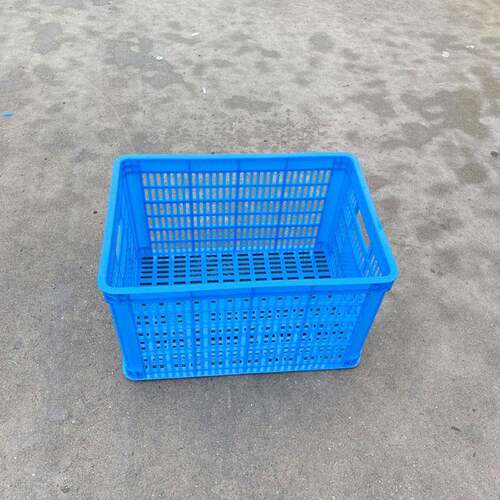 塑料周1HLQ转筐520蔬菜水果箩筐长方形色加厚塑胶框子520*06*蓝0m