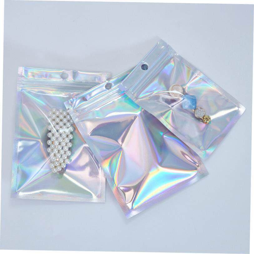 8 sizes 100Pcs/PAck PlAstic BAg Aluminum Foil HologrAm Food - 实物图