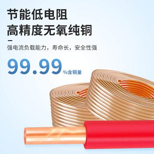 广州珠江电缆阻燃 BV1.5 2.5 4 6 10平方家装纯铜芯国标硬电线