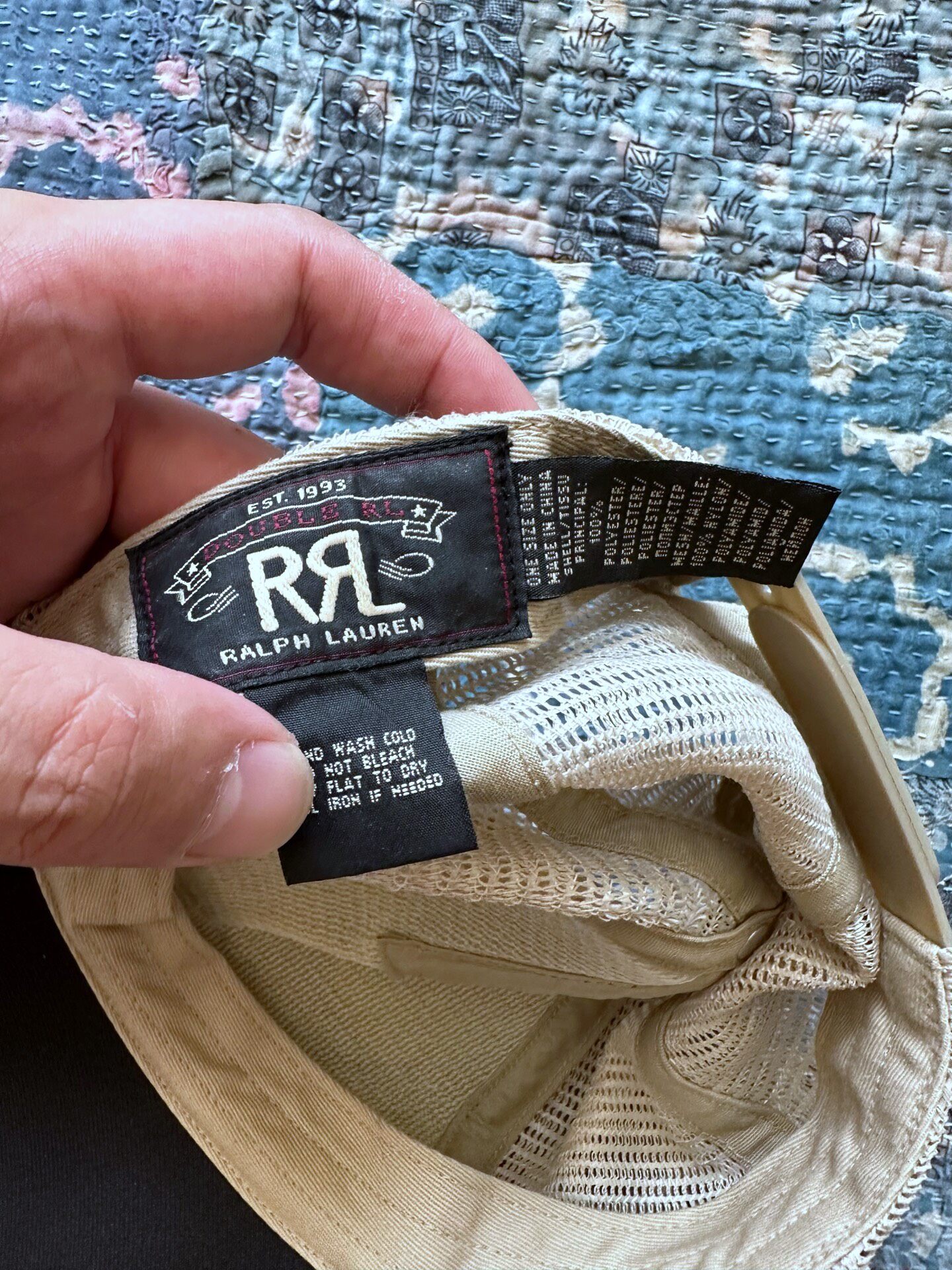 RRL Mesh Back Baseball Cap — back