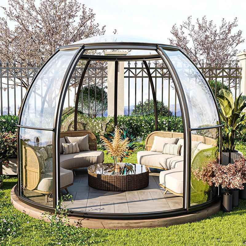 广州源头厂家星空房阳光房pc移动室外下午茶玻璃房球形透明泡泡屋