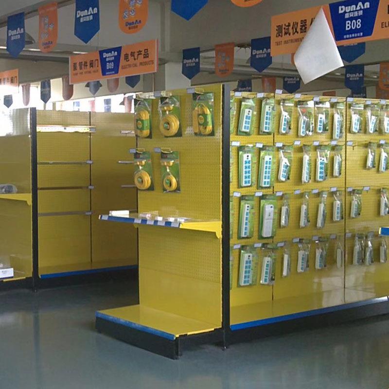 背板背孔板洞洞板平板层板工厂公司外贸样品间超市货架陈列展示架