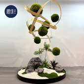 球型室内仿真酒店球吊顶植物绿造型创意装 饰造景橱窗植草苔藓景观