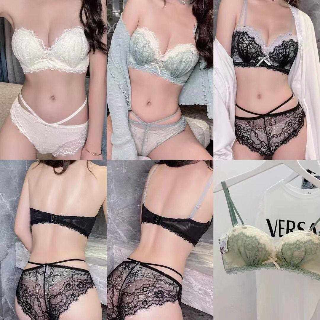 新款直销2833半杯中厚聚拢无肩带内衣 睫毛撞色蕾丝乳胶棉无钢圈