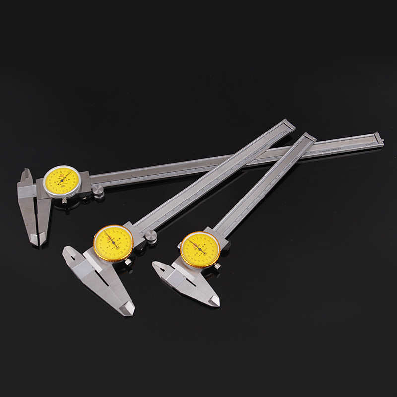 桂林双向防震带表卡尺 不锈钢滚轮厂家销售0-150-200-300