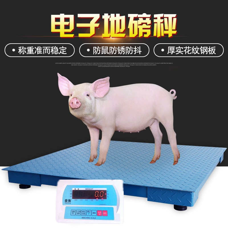 豪衡计重电子地磅秤1-3吨 小型地磅平台秤畜牧秤称猪称牛动物称防