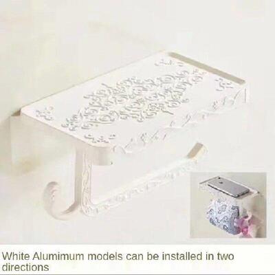 Bathroom Shelves Antique Bronze Carving Toilet Roll Paper