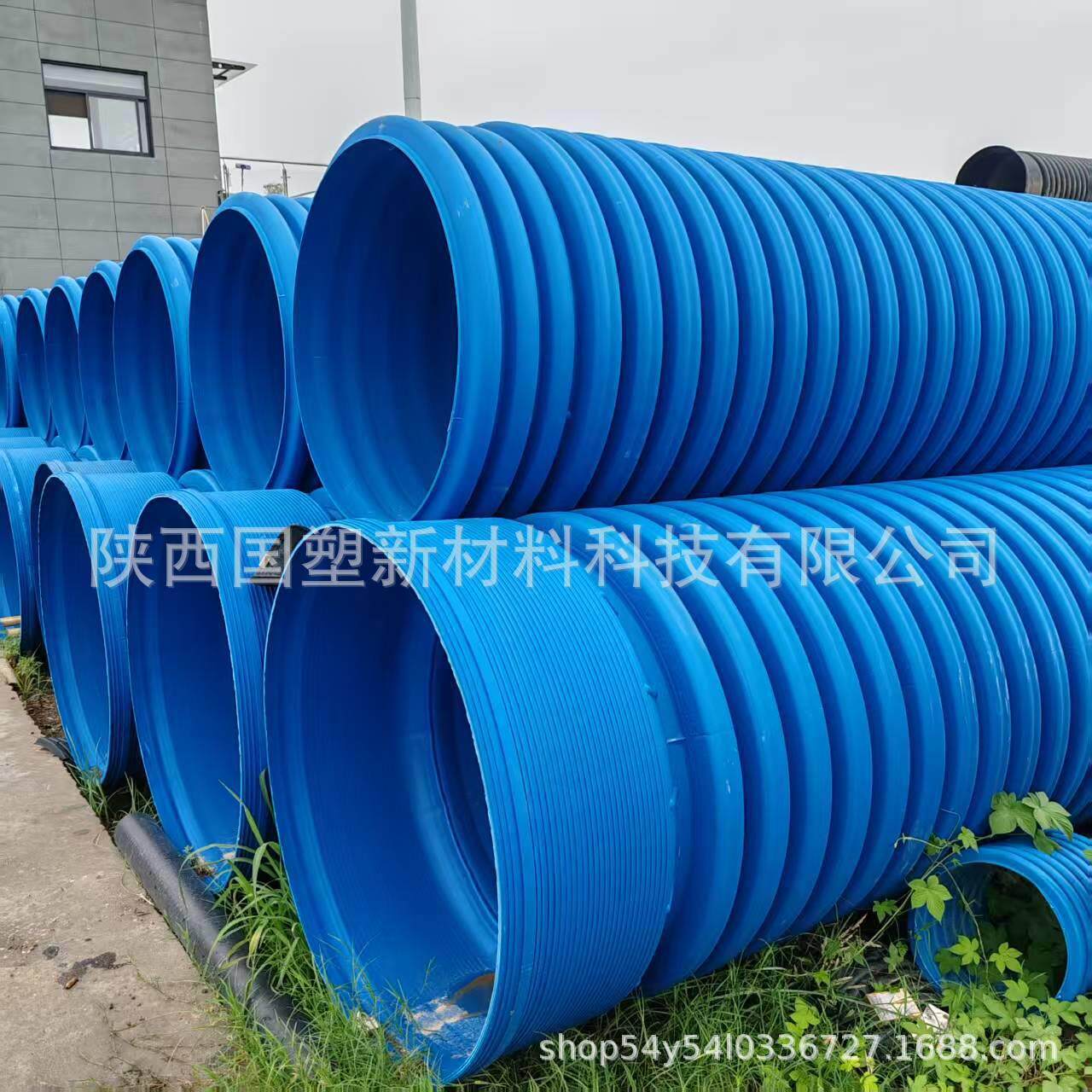 hdpe双壁波纹管DN600SN12.5环刚度埋地排水排污管市政工程用