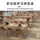 图书馆灯阅览桌带20250710灯架钢木构长条桌椅学结校习自室自习桌