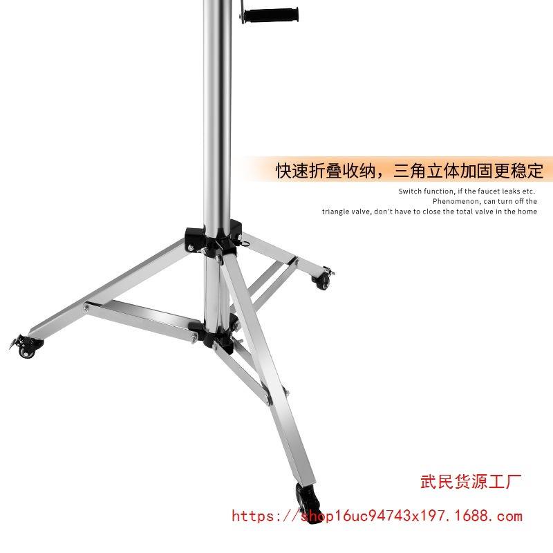 真不锈钢装灯神器修灯安灯助手工具移动升降支架正反自动刹车加厚