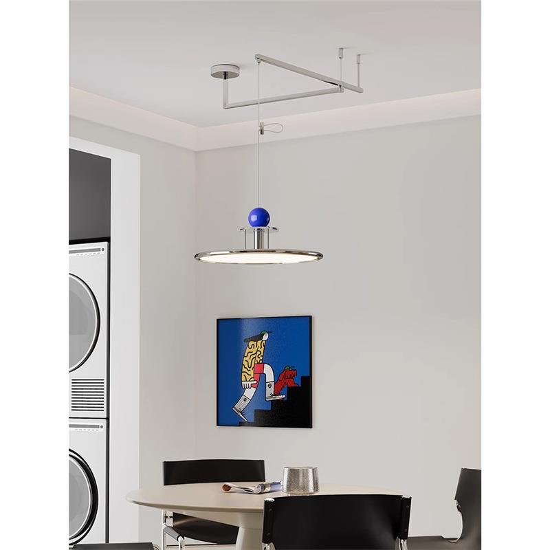 225新款餐厅吊灯约现简DAN代设计师年奶油风可移位饭厅灯广东0中