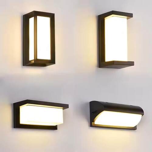 人体感应led户外壁灯别墅门牌庭院灯亚克力防水一体式太阳能壁灯