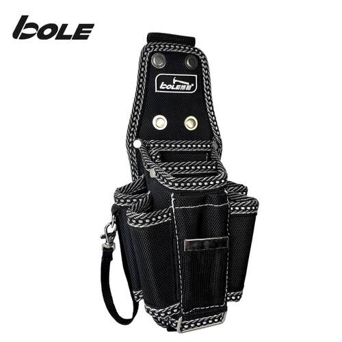 博勒BOLE新品加强加厚硬背板工具腰包电工专用工具袋维修安装随身