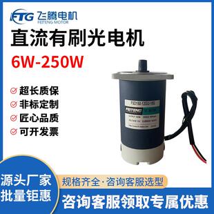 FEITENG飞腾直流有刷光电机 6W~250W微小型24V12V高低压减速马达