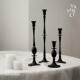 梵其法式 饰 覆古黑色金属蜡烛烛台摆件家用浪漫高级感罗马柱烛台装