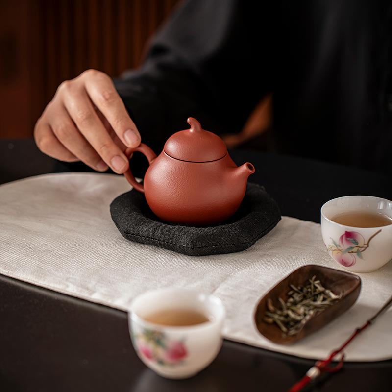 亚麻布艺杯垫茶垫茶托紫砂壶养壶垫功夫茶具配件防磕高级隔热垫子