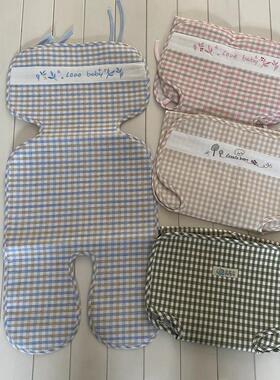 婴儿苎麻手推车凉席新生宝宝夏安全座椅季冰丝童车坐垫子透气通用