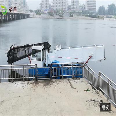 江苏扬州水浮莲打捞船 水花生收割船 水生植物收割船 割草船