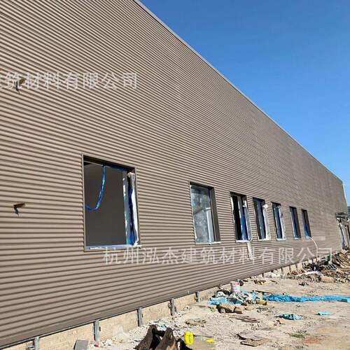 厂家直销雷克萨斯4S店外墙波浪板RAL7006色暗扣干挂波浪板
