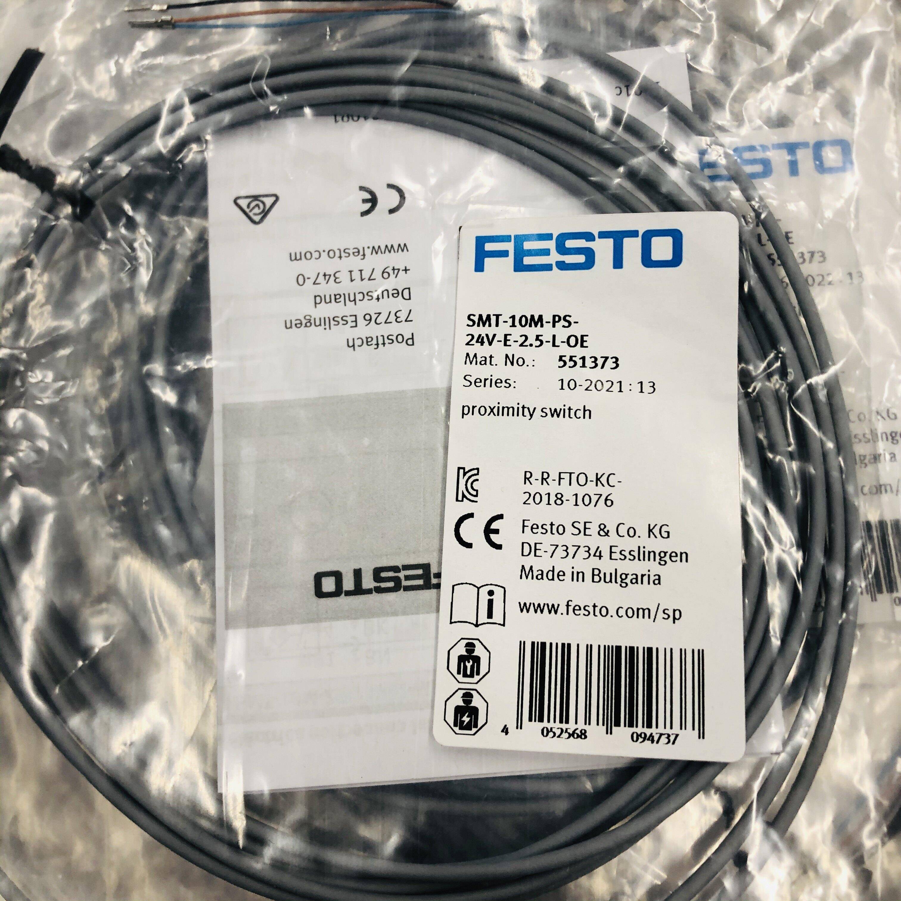 FESTO全新原装磁性开关SMT-10M-PS-24V-E-2.5-L-OE，编号551373