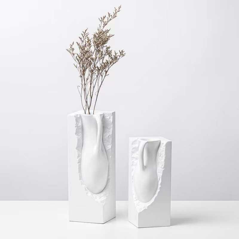现代北欧创意几何树脂花瓶花器软装样板房客厅茶几电视柜餐桌饰品,特色手工艺,其他特色工艺品,淘宝优惠券,粉丝福利购,淘宝优惠卷