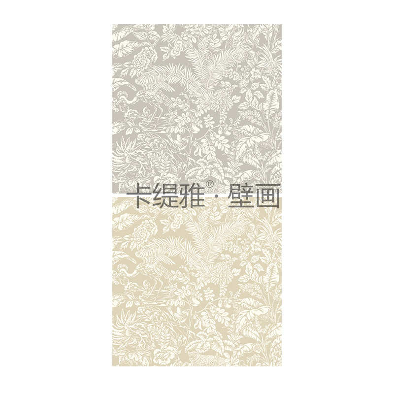 法式中世纪壁纸手绘家用美式床头3d墙电视壁画卧室布背景katiya墙